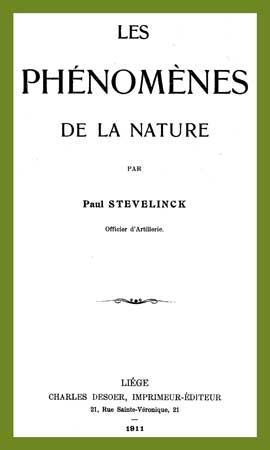 STEVELINCK - Les Phenomenes de la Nature